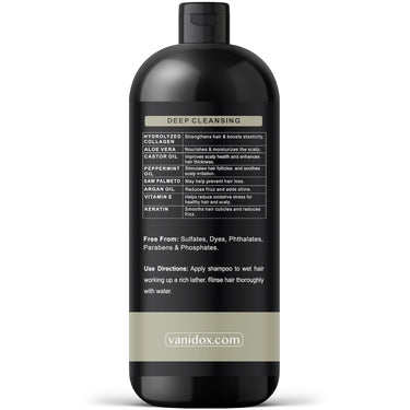 Tea Tree Shampoo with Castor Oil, 16oz, Itchy Scalp Relief, Sulfate-Free